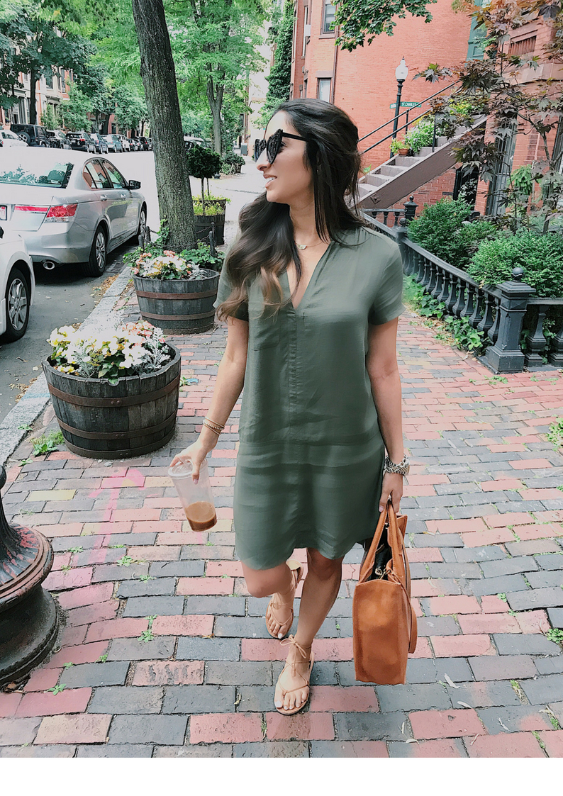 Olive Shift Dress